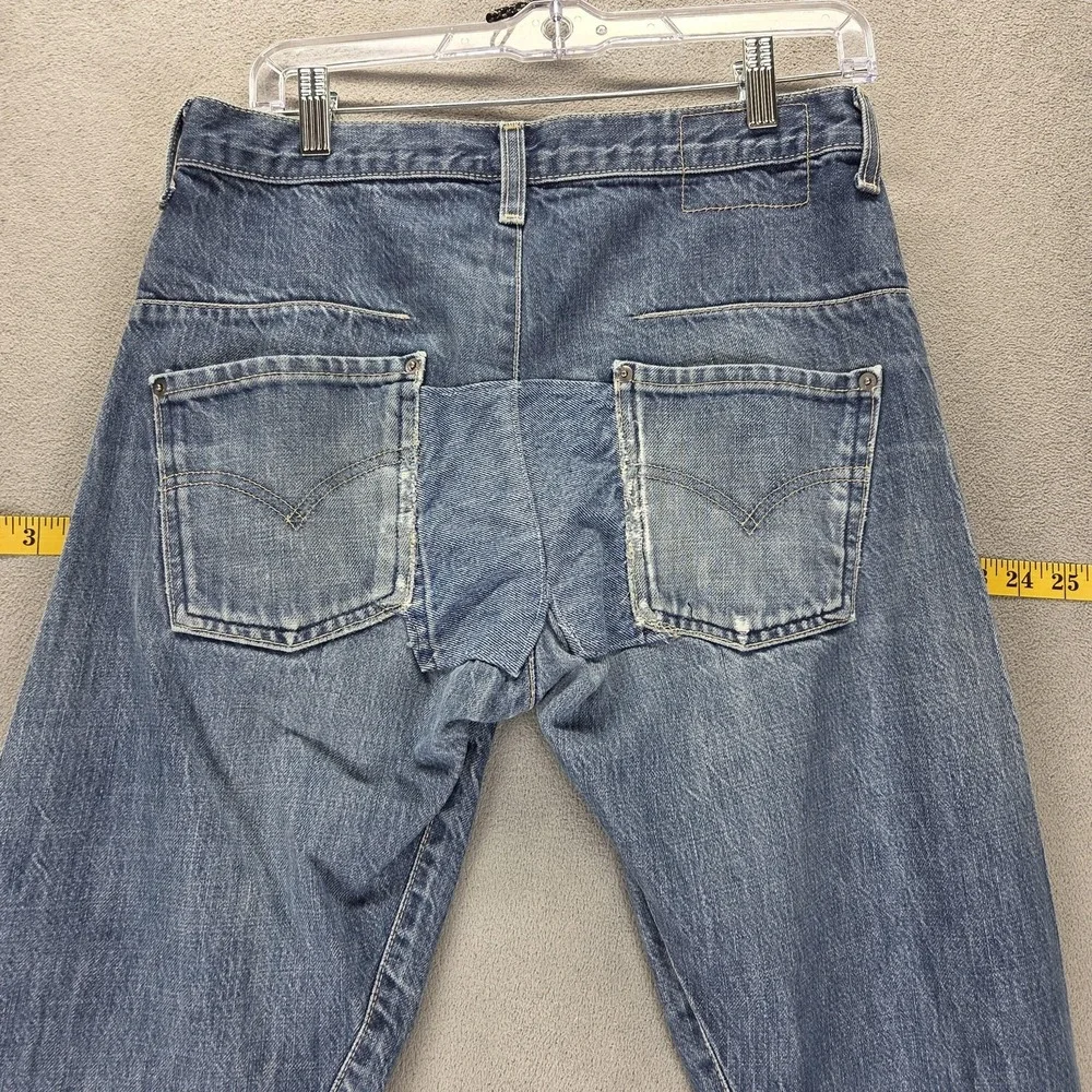 Vintage Levis Engineered Jeans Mens 30x32 Blue Twisted Button Fly Medium Wash
